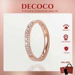 Nhẫn nữ titan DECOCO Venora không han gỉ - Nhẫn titan nữ (kèm Túi giấy + Hộp + Thiệp)